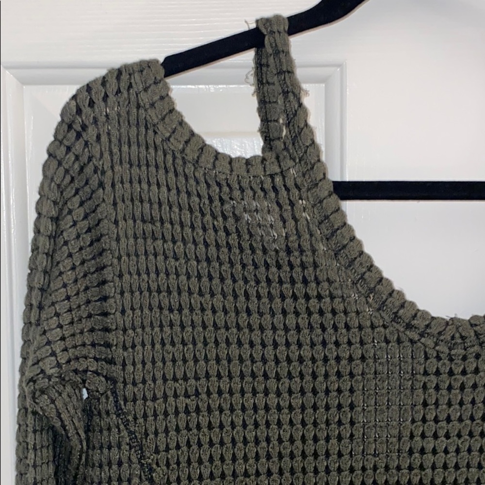 Dry Goods off shoulder sweater
